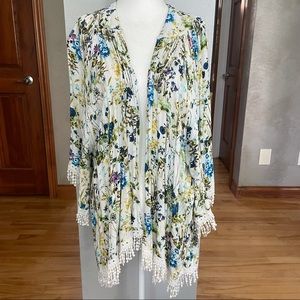 Darling Floral Fringed Kimono